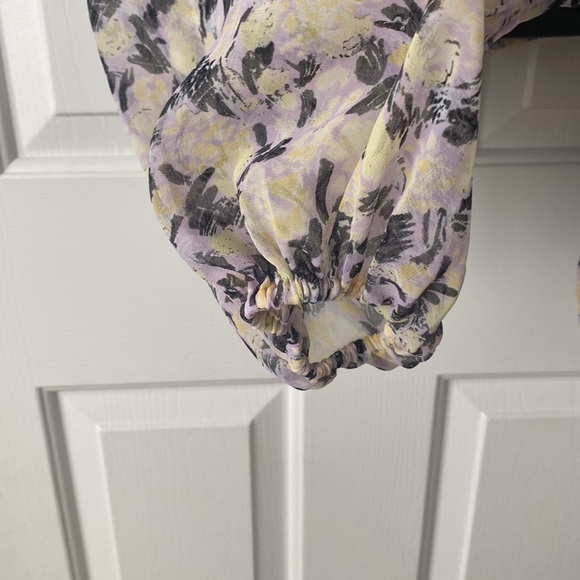 Free People Mabel Printed Lilac Combo Top Size Small - Picture 5 of 11